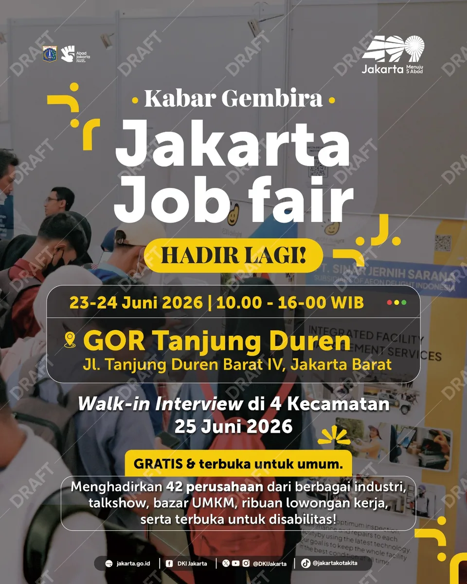 Job Fair Kabupaten Bojonegoro 2026 (Suku Dinas TKTE Wilayah Kabupaten Bojonegoro Barat) : 23-24 Juni 2026