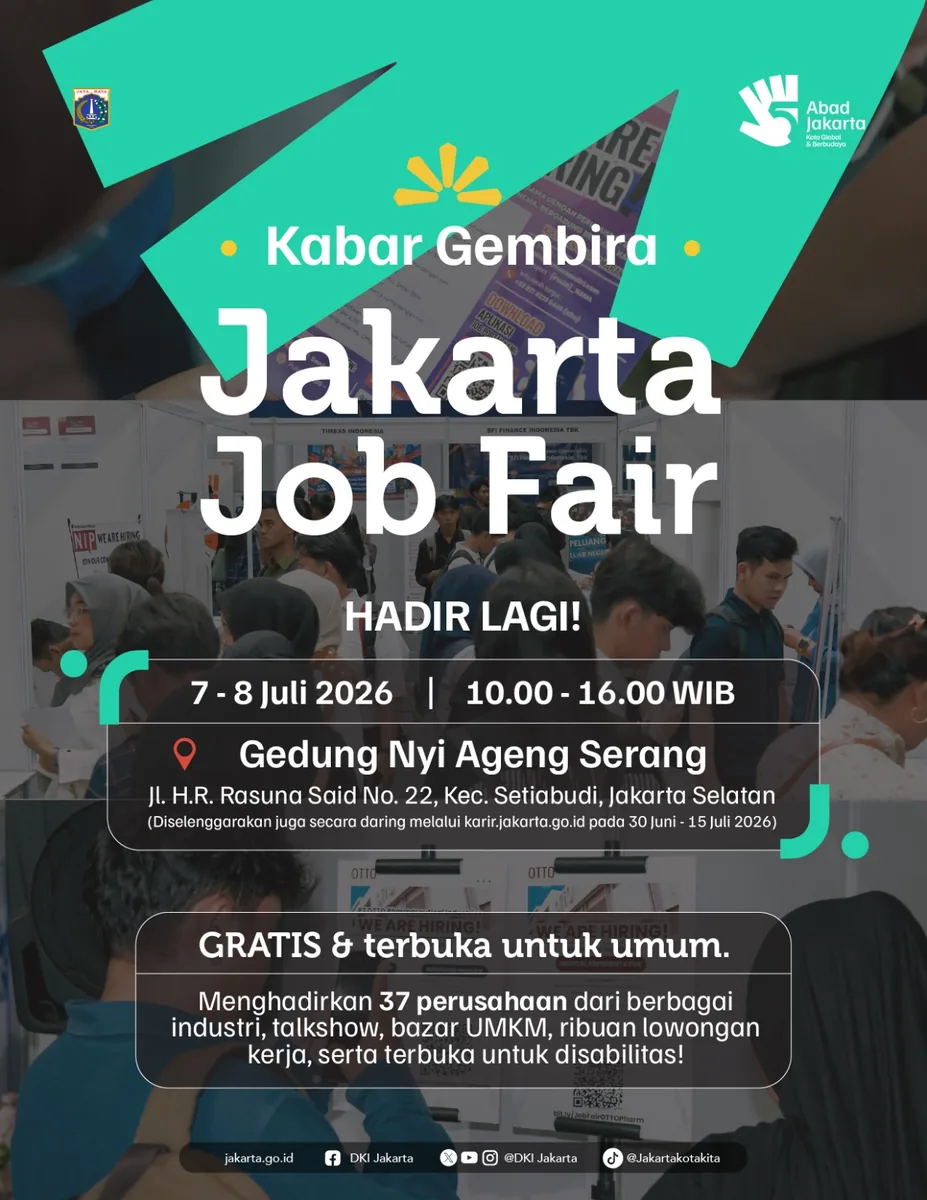 Job Fair Kabupaten Bojonegoro 2026 (Suku Dinas TKTE Wilayah Kabupaten Bojonegoro Barat) : 7-8 Juli 2026